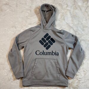 Columbia Mens Pullover Hoodie Large Gray/Black